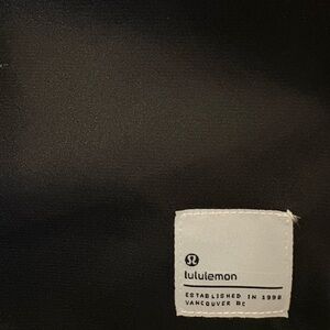 Lululemon Black nylon draw string bag
